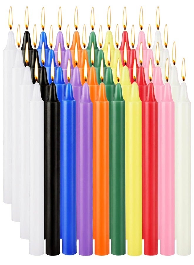 Jayhanvoe Spell Candles 40 Pack Bulk - 4 Inch Colored Mini Taper Candles for Rituals, Witchcraft & Wiccan Altar, Unscented Candles Compatible with Chime Holders, Prayer, Meditation, Birthday Decor - Image 1